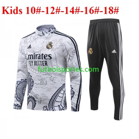 Real Madrid Dragon Niño Sudadera de Entrenamiento Trajes Blanco 2023/2024